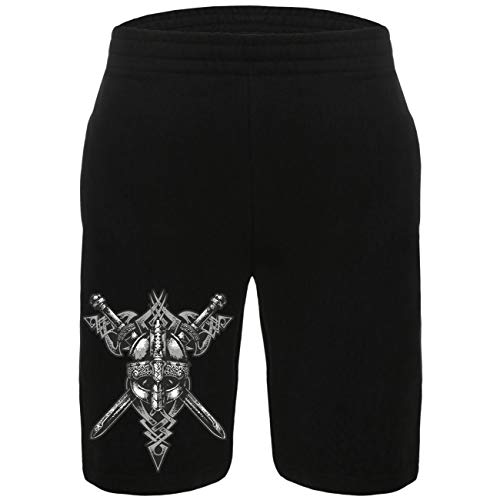 SONS OF ODIN Herren Kurze Hose Shorts Letzte Ausfahrt Walhalla Wikinger Motorrad Motive Biker von SONS OF ODIN