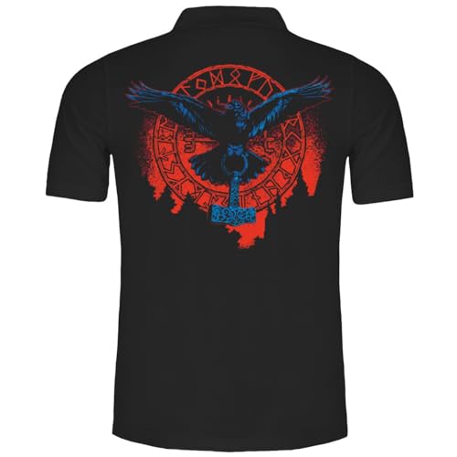 SONS OF ODIN Herren Poloshirt Polohemd Aufbruch (mit Rückendruck) von SONS OF ODIN