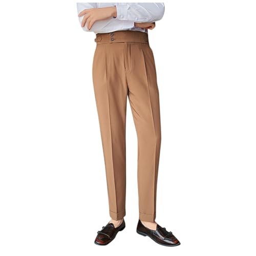 SOOUICKER Anzughose Herren Elegant Chino Hose Herren Business Anzughose Herren Bügelfrei Chino Hose Herren Tapered Hosen Herren Modern Hochzeit Chino Hose Herren Anzug Cargo Hosen Herren Schwarz von SOOUICKER