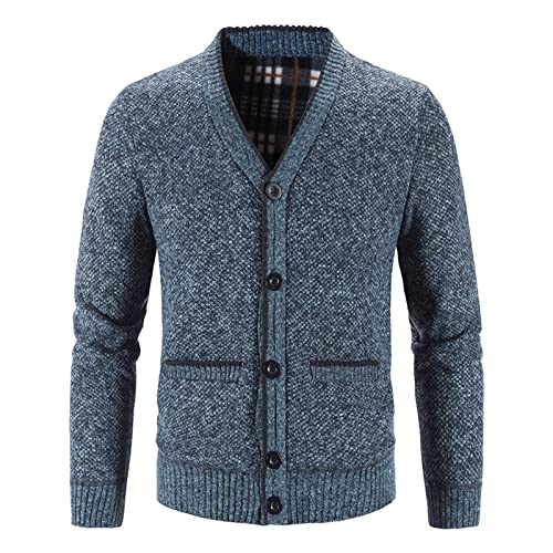 SOOUICKER Arbeitspullover Strickjacke Herren Vintage Strickjacke Herren Trachtenstil Strickjacke Herren Tracht Strickjacke Herren V Ausschnitt Strickjacke Herren Ohne Kapuze von SOOUICKER