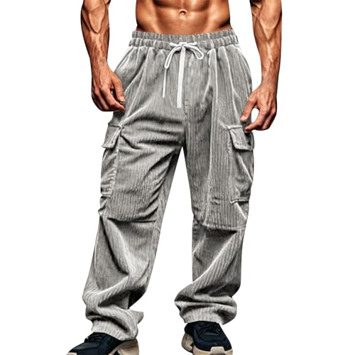 SOOUICKER Cordhose Herren Baggy mit Seitentaschen Cargohose Herren Cord mit Gummizug Cargohose Herren Winter Weites Bein Jogginghose Herren Vintage Ohne Bündchen Sporthose Herren Lang Cargo SOOUICKER Cordhose Herren Baggy mit Seitentaschen Cargohose Herren Cord mit Gummizug Cargohose Herren Winter Weites Bein Jogginghose Herren Vintage Ohne Bündchen Sporthose Herren Lang Cargo von SOOUICKER
