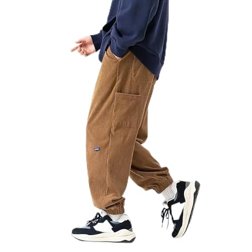 SOOUICKER Cordhose Herren Oldschool Jogging Cordhose mit Gummizug Herren Baggy Cargohose Herren Cord Loose Fit Cordhose Herren Breitcord Vintage Cordhose Herren Cargo mit Seitentaschen Laufhose SOOUICKER Cordhose Herren Oldschool Jogging Cordhose mit Gummizug Herren Baggy Cargohose Herren Cord Loose Fit Cordhose Herren Breitcord Vintage Cordhose Herren Cargo mit Seitentaschen Laufhose von SOOUICKER
