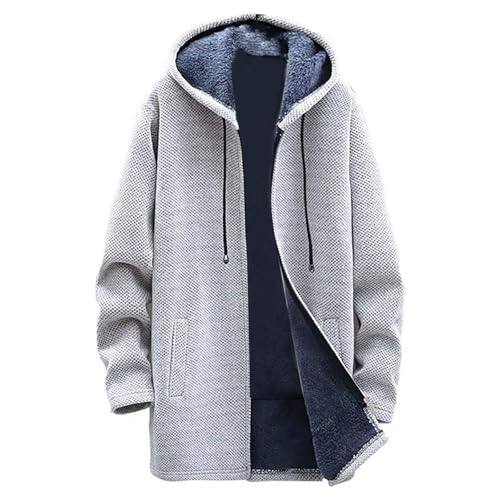 SOOUICKER Strickjacke Herren Winter Lang Kurzmantel mit Kapuze Wintermantel Gefüttert Sport Cardigan Fleece Warm Fleecejacke Lang Sweatjacke Teddyfutter Übergangsjacke Fell SOOUICKER Strickjacke Herren Winter Lang Kurzmantel mit Kapuze Wintermantel Gefüttert Sport Cardigan Fleece Warm Fleecejacke Lang Sweatjacke Teddyfutter Übergangsjacke Fell von SOOUICKER