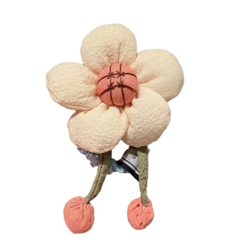 Puff Big Flower Kinder Haarseil Fleischbällchen Kopf Dickdarm Haarkreis Damen Haargummi Seil Beige 2Stk von SORTZ