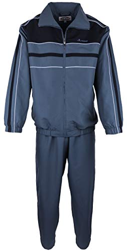 SOUNON Herren Microfaser Sportanzug, Jogginganzug, Trainingsanzug, Freizeitanzug, Hausanzug - Schiefergrau, Groesse: M von SOUNON