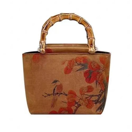 SOUTHJIELING Damen-Handtasche im chinesischen Stil, Vintage, Cheongsam-Handtasche mit Bambus-Griff, kleine Abendtasche, elegante Geldbörse für Party, Menge: 1 Stück, As shown in the picture (1-3cm von SOUTHJIELING