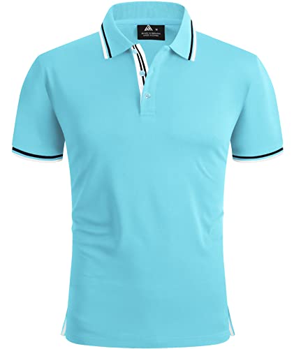 SPEEDRUN Poloshirt Herren Sommer Kurzarm Polohemd mit Brusttasche für Herren Golf Tennis Arbeit Shirt Atmungsaktives Schnelltrocknend Casual von SPEEDRUN