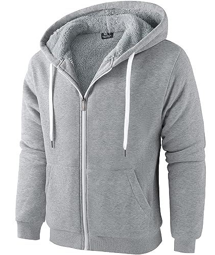 SPEEDRUN Sweatjacke Herren mit Kapuze Gefütterte Fleecejack Männer Kapuzenpullover für Herren Fell Hoodie dick mit Reißverschluss Taschen Warm Casual Outdoor Winter SPEEDRUN Sweatjacke Herren mit Kapuze Gefütterte Fleecejack Männer Kapuzenpullover für Herren Fell Hoodie dick mit Reißverschluss Taschen Warm Casual Outdoor Winter von SPEEDRUN