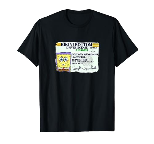 SpongeBob SquarePants Bikini Bottom Driver License Card T-Shirt von SPONGEBOB SQUAREPANTS