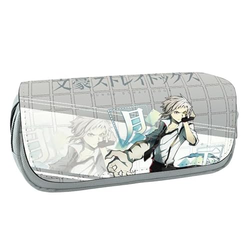 SPSMOKH Bungo Stray Dogs Anime bedruckte Schreibwarenhülle Dazai Osamu Nakajima Atsushi Federmäppchen Student Schreibwaren Tasche Anime Fans Mädchen Jungen Schulbedarf Geschenk, a1, 20 x 9 x 6.5CM von SPSMOKH