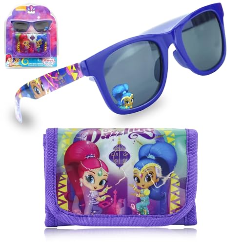 Kinder Sonnenbrille mit Geldbörse Set für Kinder, UV400 Sonnenbrille und stilvolle Geldbörse, Sommergeschenk für Jugendliche ab 3 Jahren, Blue Shimmer & Shine von SRV Hub