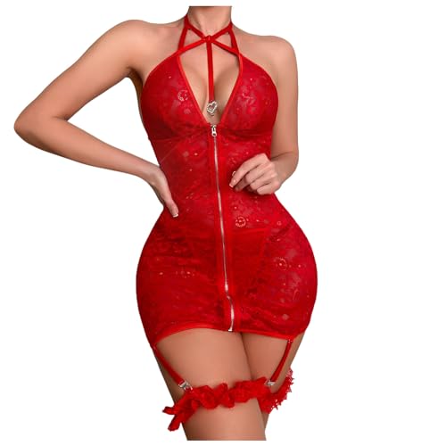 SRZYMJ Babydoll Kleid Damen Dessous Große Größen Negligee Sexy Lingerie Woman Curvy Nachtwäsche Baumwolle Nachtkleid Lang Kurzarm Sleepwear Dress Rot Dessous Damen Sexy Unterwäsche Set Green SRZYMJ Babydoll Kleid Damen Dessous Große Größen Negligee Sexy Lingerie Woman Curvy Nachtwäsche Baumwolle Nachtkleid Lang Kurzarm Sleepwear Dress Rot Dessous Damen Sexy Unterwäsche Set Green von SRZYMJ