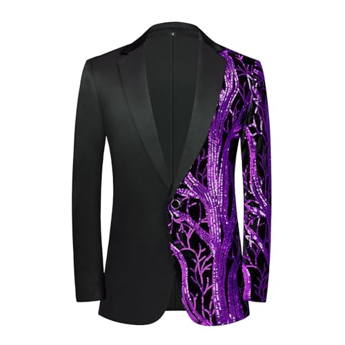 SRZYMJ Lila Blazer Herren Sakko Samt Slim Fit Männer Blazer Modern Sportlich Freizeit Leichte Jacket Anzugjacke Eine Knopf Sakko für Business Hochzeit Formal Anzugjacke Herren Trenchcoat Hemd XXL SRZYMJ Lila Blazer Herren Sakko Samt Slim Fit Männer Blazer Modern Sportlich Freizeit Leichte Jacket Anzugjacke Eine Knopf Sakko für Business Hochzeit Formal Anzugjacke Herren Trenchcoat Hemd XXL von SRZYMJ