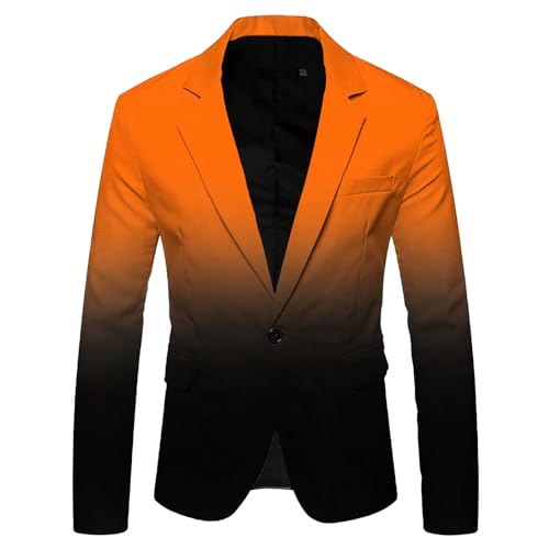 SRZYMJ Orange Herren Sportlich Freizeit Blazer Klassische Einfarbige Sportjacke Elegante Formelle Business Anzugjacke Party Abschlussball Hochzeit Smoking 2 Knöpfe Casual Blazer Anzug Hemd M SRZYMJ Orange Herren Sportlich Freizeit Blazer Klassische Einfarbige Sportjacke Elegante Formelle Business Anzugjacke Party Abschlussball Hochzeit Smoking 2 Knöpfe Casual Blazer Anzug Hemd M von SRZYMJ