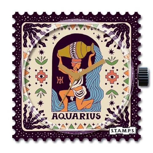 STAMPS Zifferblatt Uhr Sternzeichen Aquarius, Wassermann 106292 von S.T.A.M.P.S.