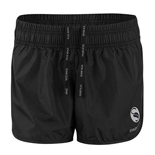 STARK SOUL Damen Sport Short Fitness Short vital, Funktionsshort, Atmungsaktiv, Schnelltrocknende Trainingsshort - Schwarz - S STARK SOUL Damen Sport Short Fitness Short vital, Funktionsshort, Atmungsaktiv, Schnelltrocknende Trainingsshort - Schwarz - S von STARK SOUL