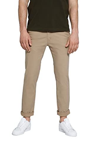 STHUGE Herren Moderne pasform til mænd Chinohose, Beige, 46W / 32L EU STHUGE Herren Moderne pasform til mænd Chinohose, Beige, 46W / 32L EU von STHUGE
