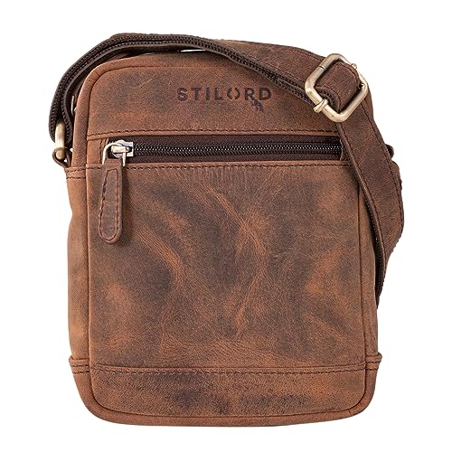 STILORD 'Björn' Kleine Herren Tasche aus Echtleder Umhängetasche für Männer Moderne Crossbody Bag für Freizeit Festival City Vintage Taschen aus Leder von STILORD