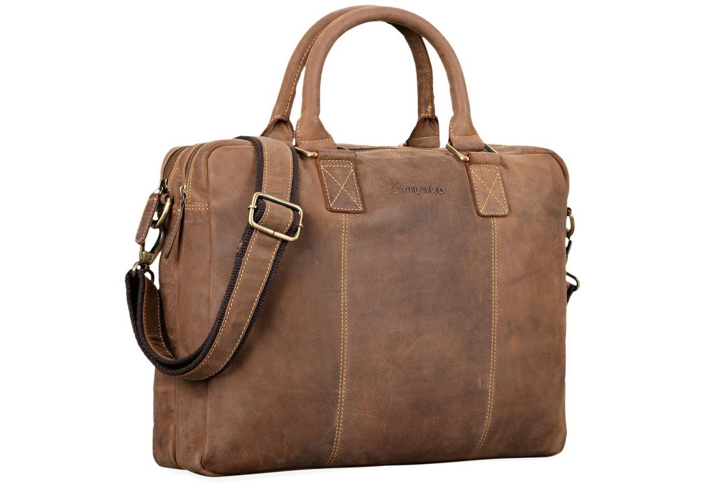 STILORD Laptoptasche "Zacharias" Businesstasche Leder Aktentasche von STILORD