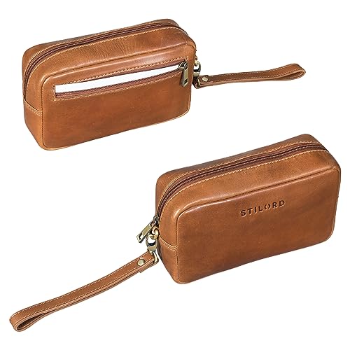 STILORD 'Larkin' Herren Hand-Gelenk-Tasche Echtleder klein braun Glattleder - Organizer Handtasche Pochette Reisegeldbeutel Männer-Handtasche mit Hand-Schlaufe Ledertasche STILORD 'Larkin' Herren Hand-Gelenk-Tasche Echtleder klein braun Glattleder - Organizer Handtasche Pochette Reisegeldbeutel Männer-Handtasche mit Hand-Schlaufe Ledertasche von STILORD