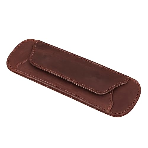 STILORD 'Neo' Schulterpolster abnehmbar Leder mit Druckknöpfen für Schultergurt Vintage Gurtschutz gepolstert Polster-Umhängetasche, Farbe:Cognac - Dunkelbraun von STILORD