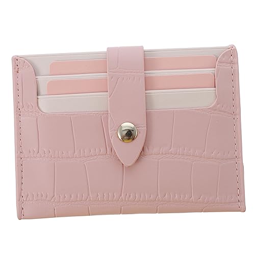 STOBOK Clip 1stk Karten Halter Karten Halter Slim Wallet Karten-Organizer Aus Leder Kartenhalter Aus Leder Pu-kartenbeutel Ausweishülle Kartenetui Aus Leder Buskarte Koreanische Version von STOBOK