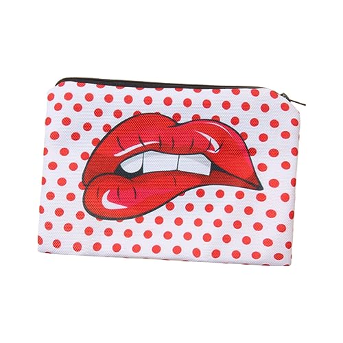 STOBOK Mäppchen Kasten Schminktasche Federmäppchen Kosmetiktaschen Für Damen Damen-Make-up-Taschen Zubehör Für Stifttaschen Drucken Handtasche Fräulein Kosmetiktasche von STOBOK