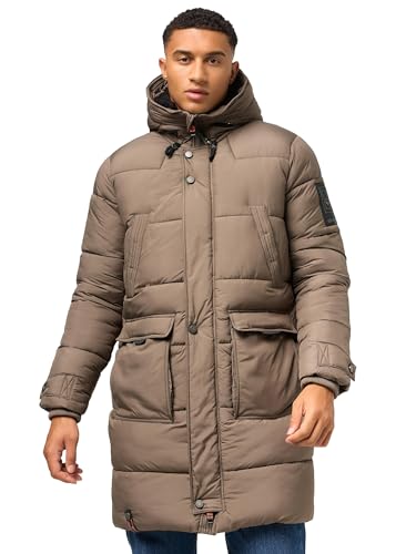 STONE HARBOUR Herren Wintermantel Warmer Steppmantel lang mit Kapuze Beviis Stone Brown Gr. XL STONE HARBOUR Herren Wintermantel Warmer Steppmantel lang mit Kapuze Beviis Stone Brown Gr. XL von STONE HARBOUR