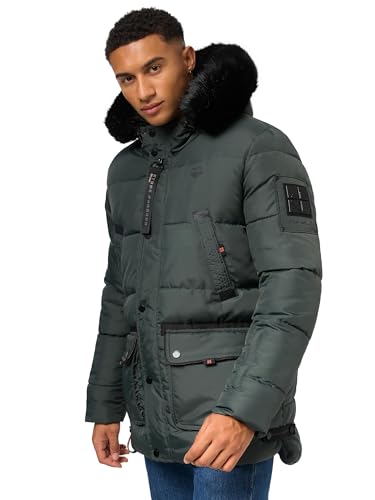 STONE HARBOUR Herren warme Winter Steppjacke Mironoo Stone Green Gr. 3XL von STONE HARBOUR