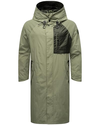STONE HARBOUR Leichter Herren Übergangsmantel Langer Regenmantel mit Kapuze Zafaar Light Olive Gr. S STONE HARBOUR Leichter Herren Übergangsmantel Langer Regenmantel mit Kapuze Zafaar Light Olive Gr. S von STONE HARBOUR