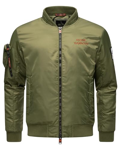 STONE HARBOUR mitteldick gefütterte Herren Übergangsjacke Kurze Bomberjacke mit praktischer Ärmeltasche Berkoo Olive Leaf Gr. XL STONE HARBOUR mitteldick gefütterte Herren Übergangsjacke Kurze Bomberjacke mit praktischer Ärmeltasche Berkoo Olive Leaf Gr. XL von STONE HARBOUR