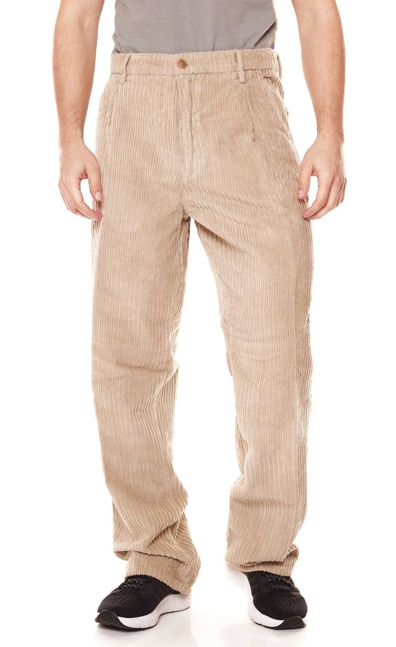 STONES Mr. Dean Herren Business-Hose Relaxed Tapered Fit Cord-Hose 15004/20047 326 Beige von STONES