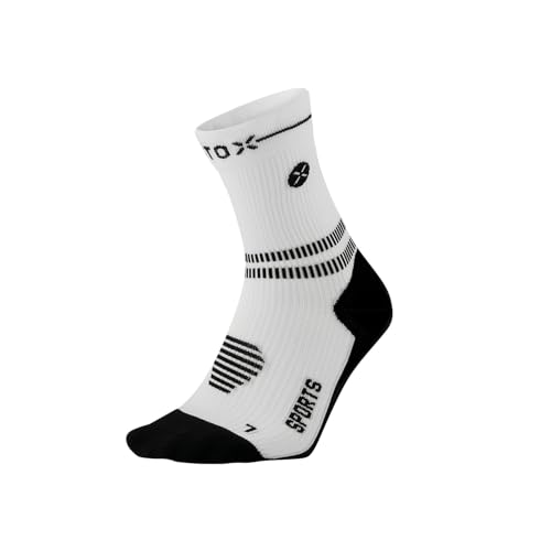 STOX Energy Socks, Sportsocken Herren, Kompressionklasse 23-32 mmHg, Gepolstertes Fußbett, Kurze Socken STOX Energy Socks, Sportsocken Herren, Kompressionklasse 23-32 mmHg, Gepolstertes Fußbett, Kurze Socken von STOX Energy Socks