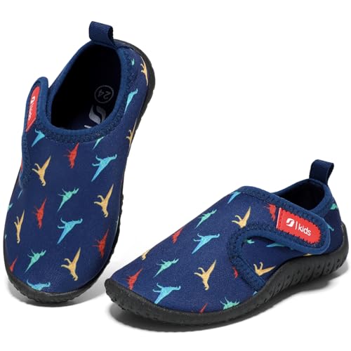 STQ KIDS Badeschuhe Kinder Schwimmschuhe Jungen Wasserschuhe with Klettverschluss Strandschuhe Navy EU20 von STQ KIDS