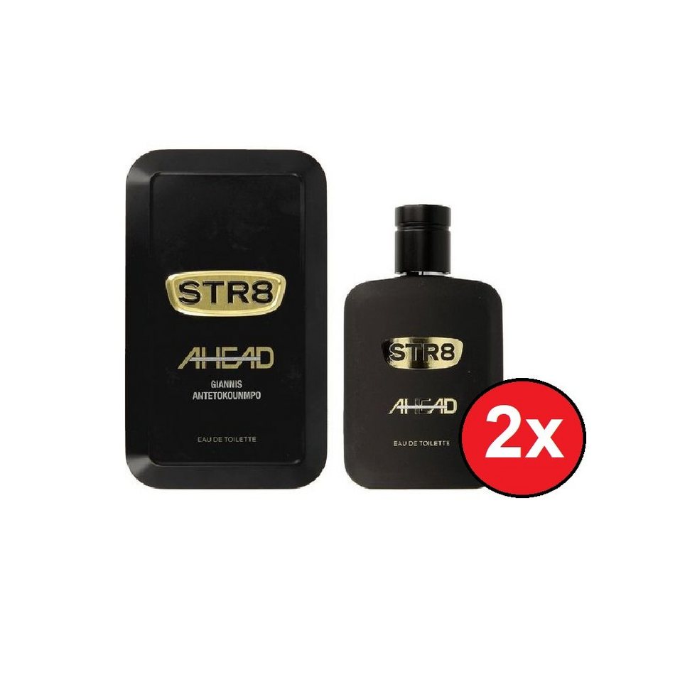 STR8 Eau de Toilette Ahead EDT Giannis Antetokounmpo 2x 50 ml Parfüm Duft, 2-tlg., Intensiv sinnlich männlich Parfüm Geschenk für Herren Männer Jungen von STR8