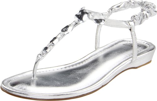 Stuart Weitzman Kinderschuhe Bella, Mädchen Zehentrenner, Silber (Silver METALLIC), EU 33 (US 2) von STUART WEITZMAN