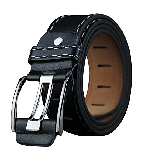 SUCES Herren Gürtel Ledergürtel Jeansgürtel, Männer Mode PU Leder Glatte Gürtel Schnalle Bund Freizeit Gurtband Jeans Belt Waistbelt Taillenband Taillengürtel Herrengürtel von SUCES