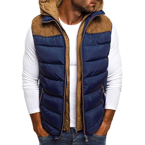 SUCES Herren Weste Steppweste Funktionsweste Outdoor Sportweste Herren-Westen Mit Hoodie Kapuze Vest Frezeitweste Ärmellos Outdoor von SUCES