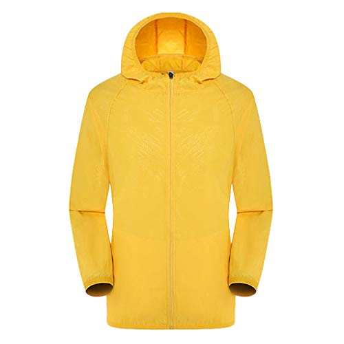 SUCES Unisex Outdoorjacke Sportjacke Sonnenschutzkleidung Herren Damen Windbreaker Windjacke Regenjacke Sweatjacke Übergangsjacke Mit Kapuze ultraleichte Windproof Regenfest von SUCES