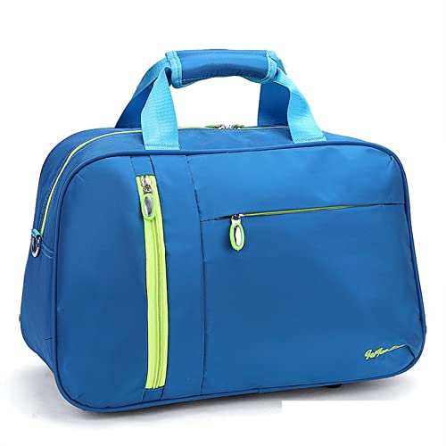 SUICRA Reisetasche Men Travel Bags Solid Waterproof Nylon Ladies Handbag Large Capacity Women Travel Bag Casual Men Luggage Bags (Color : Sky Blue) von SUICRA