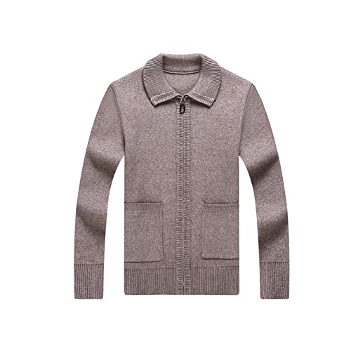 SUKORI Herren Strickjacken Alpaka Gestrickte Strickjacke Herrenpullover-Jacke Herbst- und Winter-Reißverschluss Casual Pullover Männer (Size : 185/3XL) von SUKORI