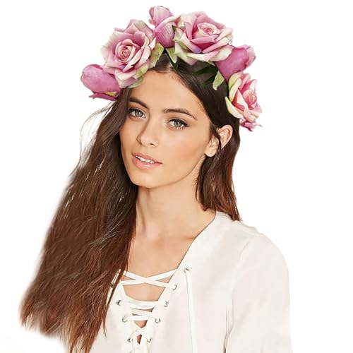 Elegantes Blumen-Haarband, Bohemian-Stirnband für Mädchen, trendiges Modell, Show, Aufführungen, Hochzeit, Party, Schmuck, Blumen-Haarbänder für Frauen, Blumen-Stirnband für Mädchen, Blumen-Stirnband von SUMMITDRAGON