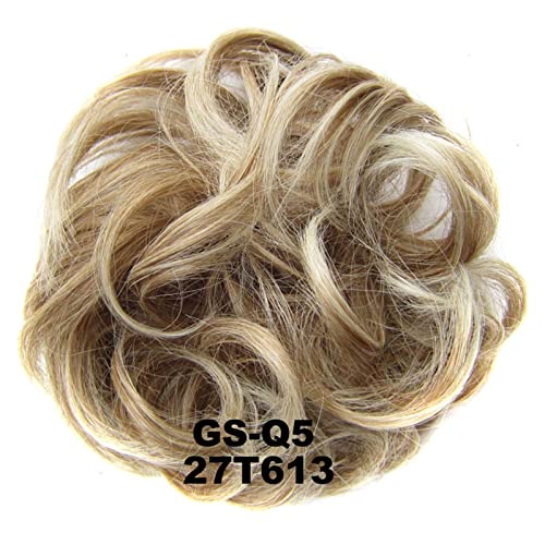 Haarteile Haarknoten 1 STÜCKE Chaotisch Haarknoten Haargummis Verlängerung Lockig Gewellt Chaotisch Synthetisch Zerzaust Hochsteckfrisur Chignon Haarteil for Frauen Mädchen Brötchen Haare (Color : 27 von SUNESA