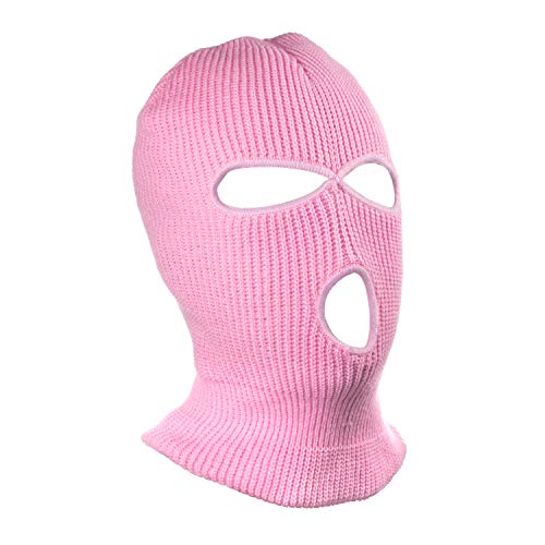 SUNTRADE 3 Loch Beanie Face Mask Ski für Männer und Frauen, Orange,Rosa,one Size von SUNTRADE