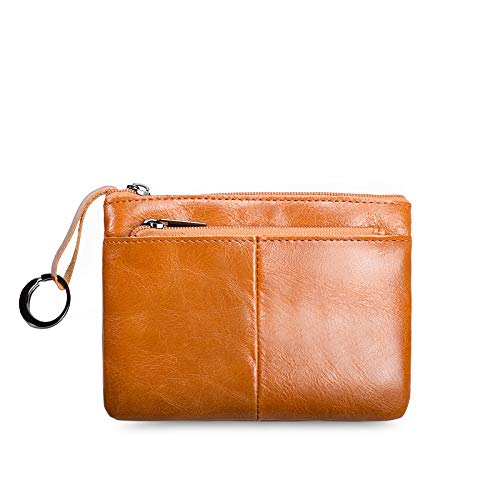 SUNTRADE Münzgeldbörse, Leder, Litschi-Muster, Münzgeldbörse, tragbar, Reißverschluss, Mini-Kleingeldtasche, Münzfach für Damen, Kreditkarte, Ausweis, Schlüssel, Headset, Lippenstift, hellbraun, SUNTRADE Münzgeldbörse, Leder, Litschi-Muster, Münzgeldbörse, tragbar, Reißverschluss, Mini-Kleingeldtasche, Münzfach für Damen, Kreditkarte, Ausweis, Schlüssel, Headset, Lippenstift, hellbraun, von SUNTRADE