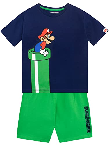 Super Mario Bros. Jungen T-Shirt und Shorts Set Mehrfarbig 122 von Super Mario Bros.