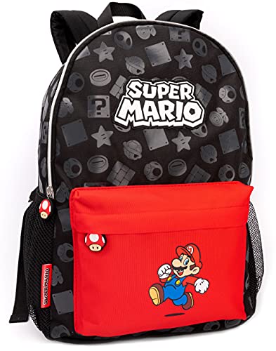 Super Mario Nintendo Rucksack Kinder Jungen Mädchen Schule Rucksack 16" Einheitsgröße von Super Mario