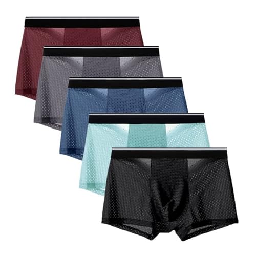 SUPERCH 5 Teile/los EIS Seide Herren Unterwäsche Boxer Herren Boxer Unterwäsche Herren Boxer für Herren Unterwäsche Boxershorts Herren Boxer Herren Pantis von SUPERCH