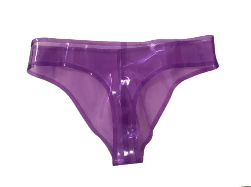 SUPERCH Sexy Transparent Schwarze Männer Fetisch Latex T-Rücken Tanga Front Schritt 3D Schneider Gummi Unterwäsche von SUPERCH