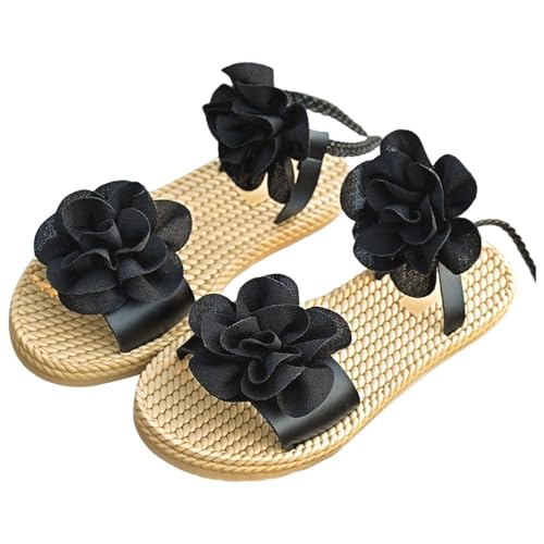 SUPTTING Römersandale Damen Sandale Boho Hippie, Schnürsandale Gladiatorsandale Auffällig Bequem Flacher Absatz Lange Schnürung Bastsohle Stoffblumen Espadrilles für Sommerfestival Strandparty SUPTTING Römersandale Damen Sandale Boho Hippie, Schnürsandale Gladiatorsandale Auffällig Bequem Flacher Absatz Lange Schnürung Bastsohle Stoffblumen Espadrilles für Sommerfestival Strandparty von SUPTTING